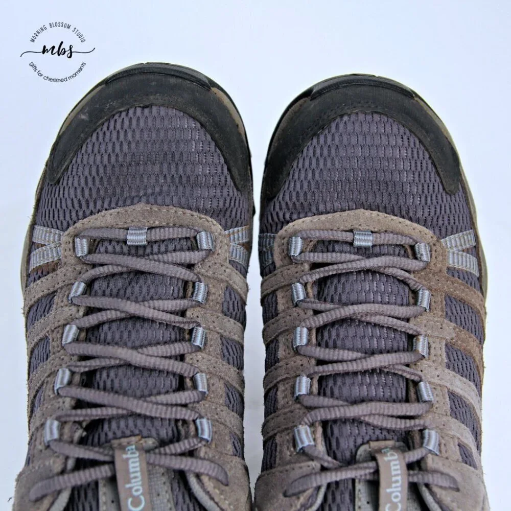 Columbia Armitage Lane‎ Waterproof Hiking Shoes Gray Blue Women 8.5
